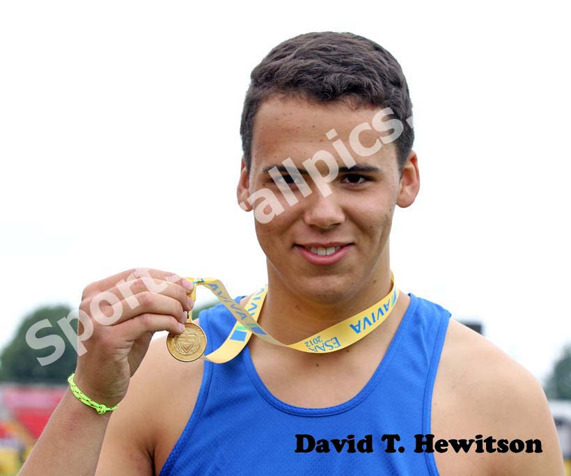 Taylor Campbell (Berks) winner of the inter Boys Hammer.